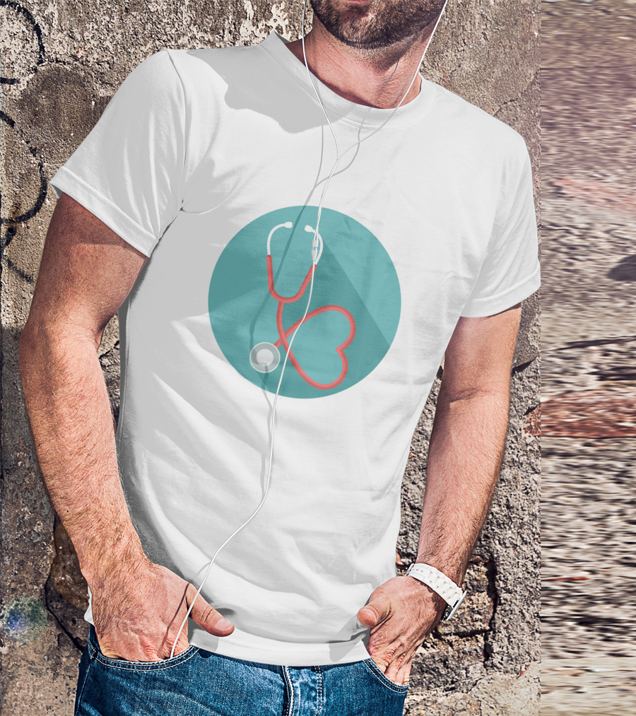 HEART K13 Stethoscope In Heart Shape Medical T-Shirt