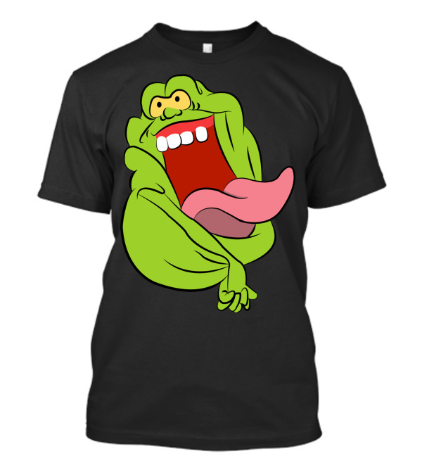 The Real Ghostbusters Slimer Tongue Out Iconic Cartoon Ghost Character T-Shirt