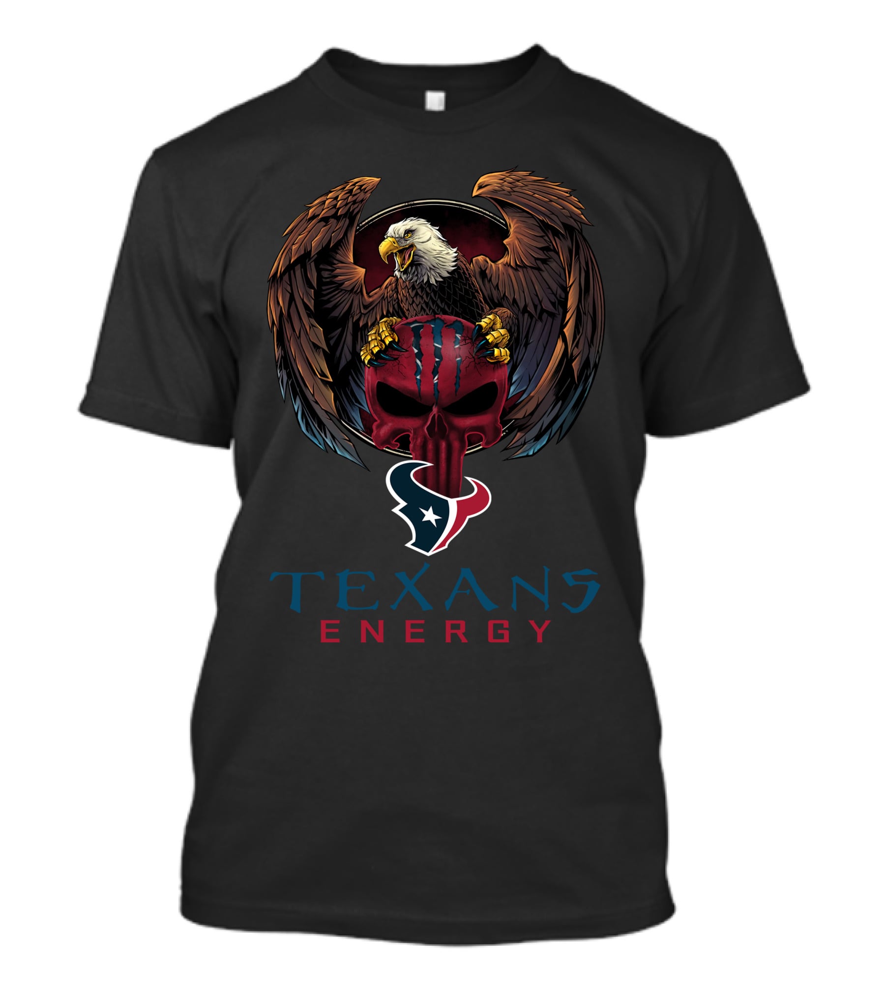 Texans Energy Eagle Skull T-Shirt