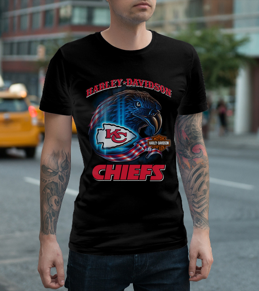 Harley Davidson Kansas City Chiefs Eagle T-Shirt