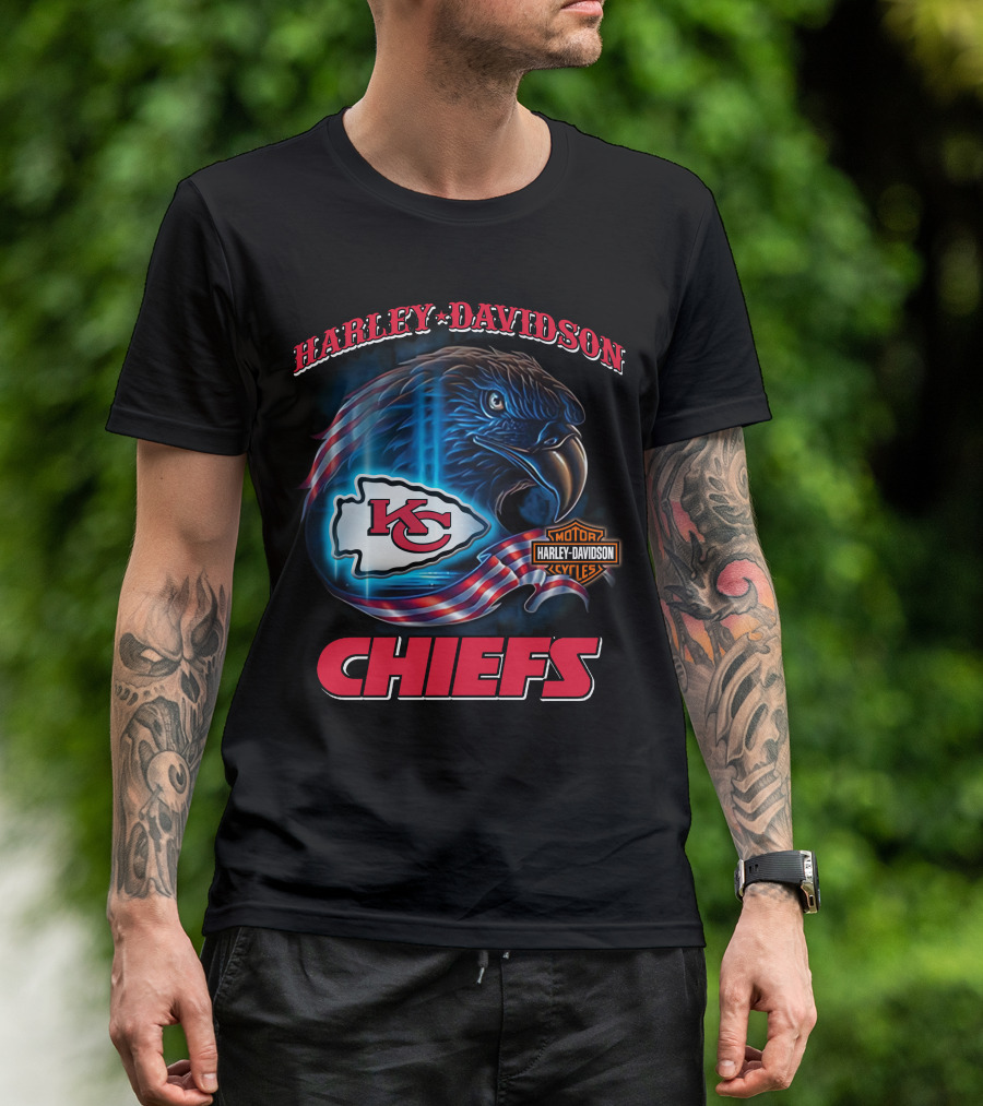 Harley Davidson Kansas City Chiefs Eagle T-Shirt