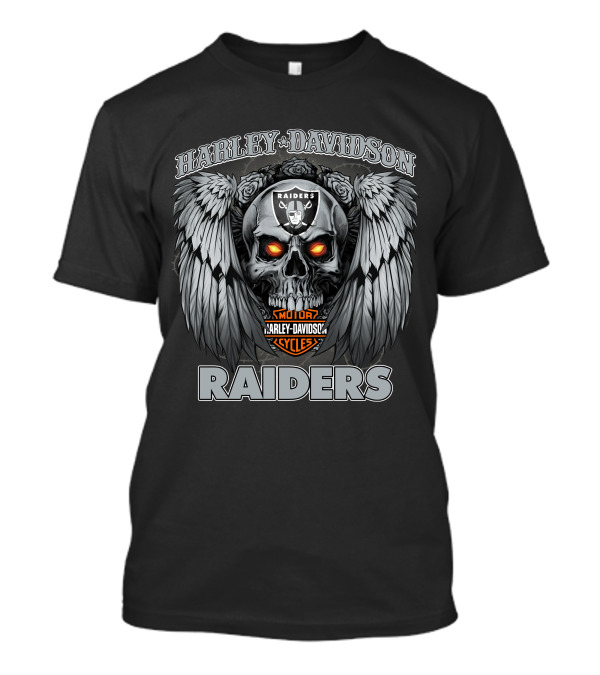 Harley Davidson Raiders Motorcycles Hd Nfl1228 Las Vegas Raiders T-Shirt