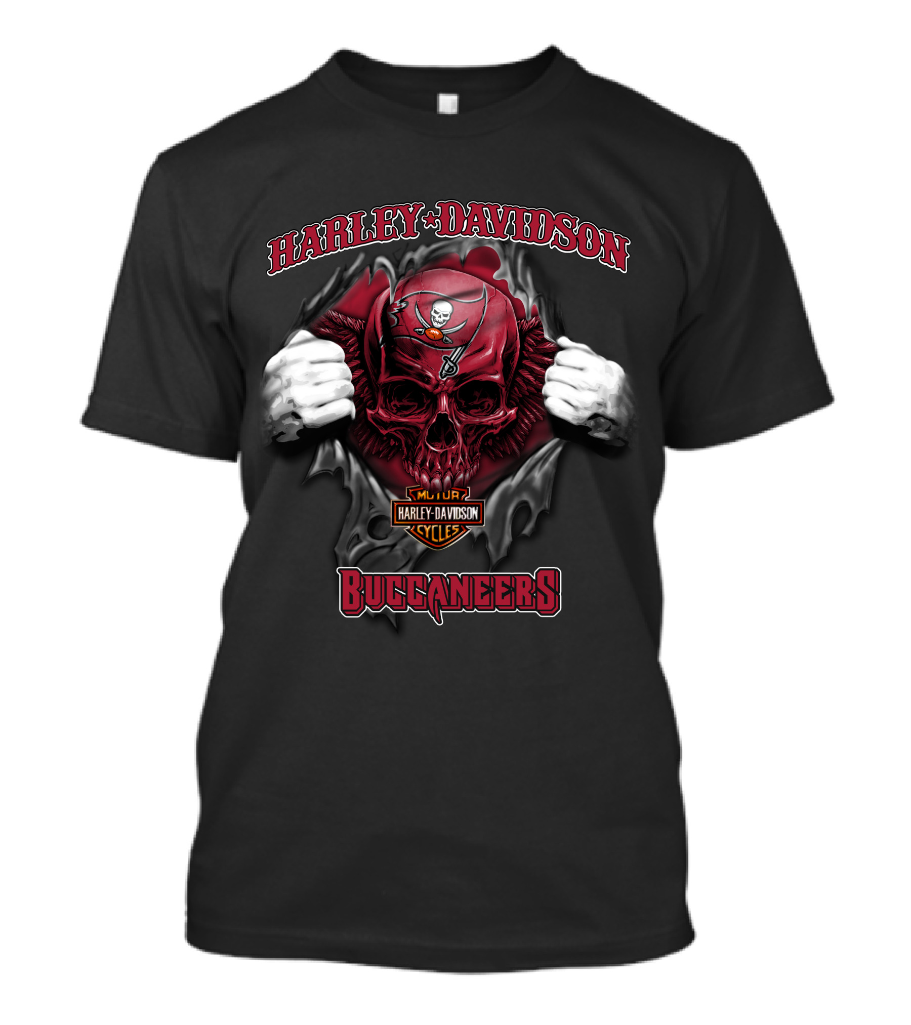 Harley Davidson Nfl Skull Tampa Bay Buccaneers T-Shirt
