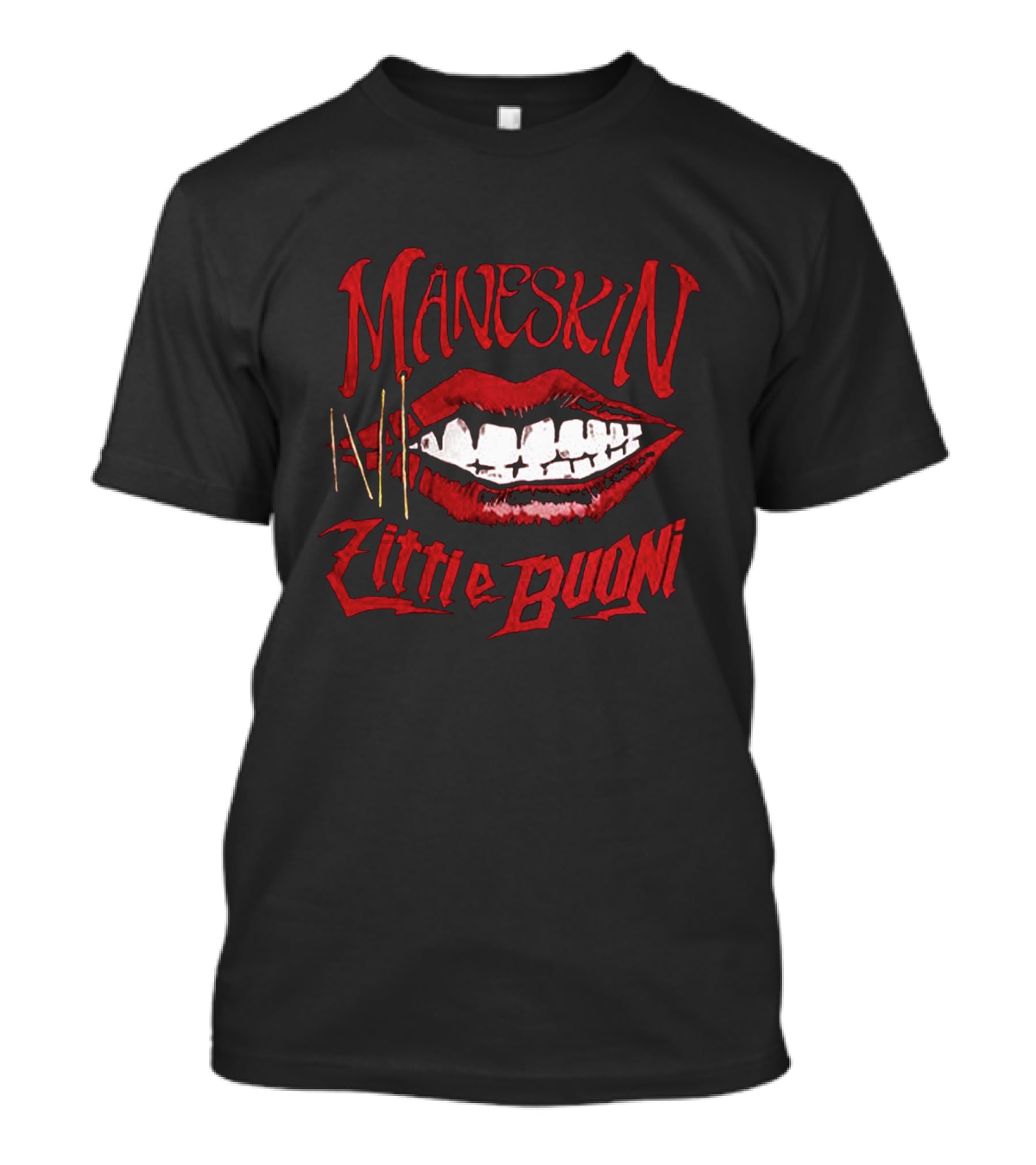Måneskin Zitti E Buoni Red Lips T-Shirt