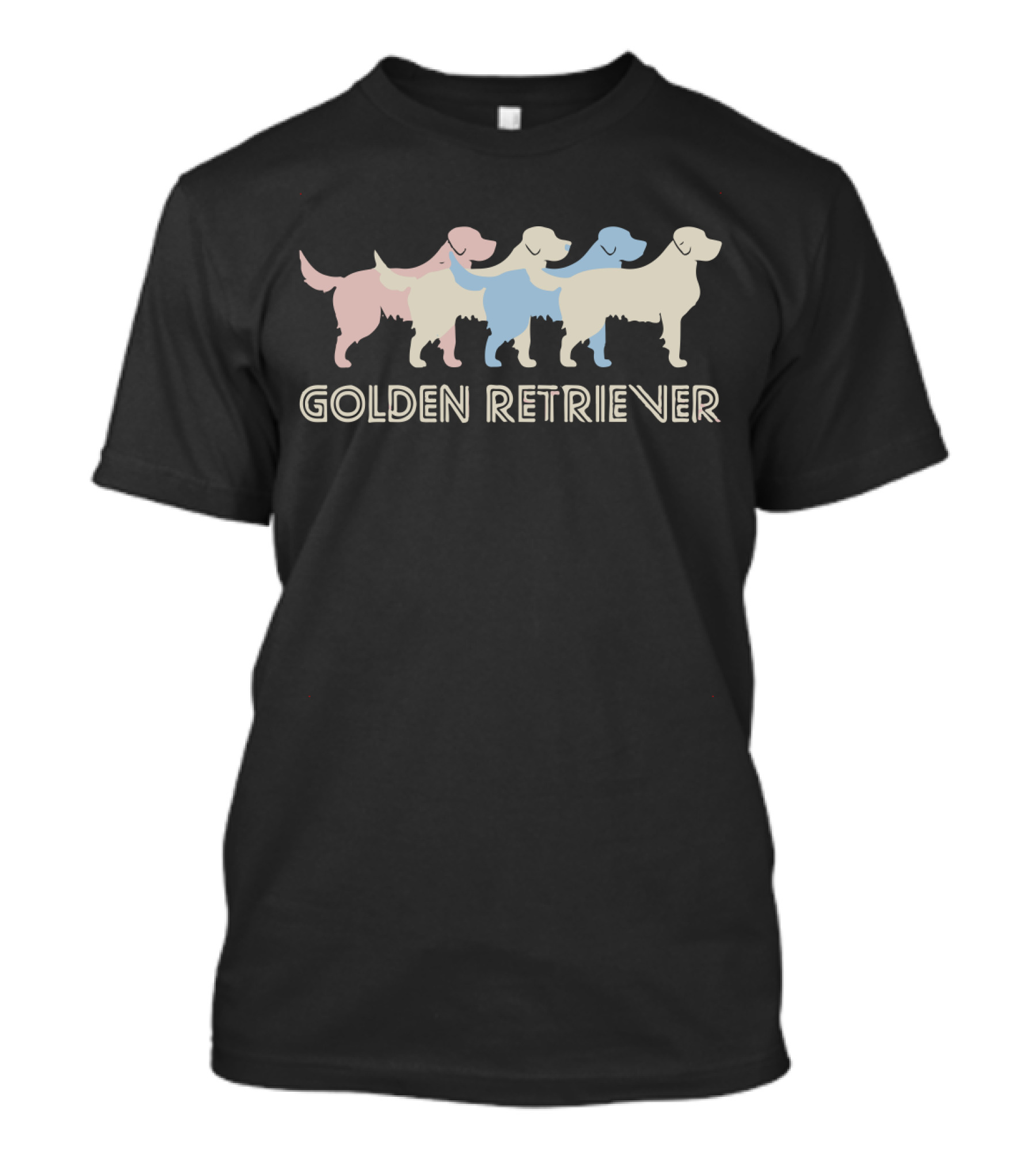 Golden Retriever Vintage 70s Dog Lovers Retro Pastel Aesthetic T-Shirt