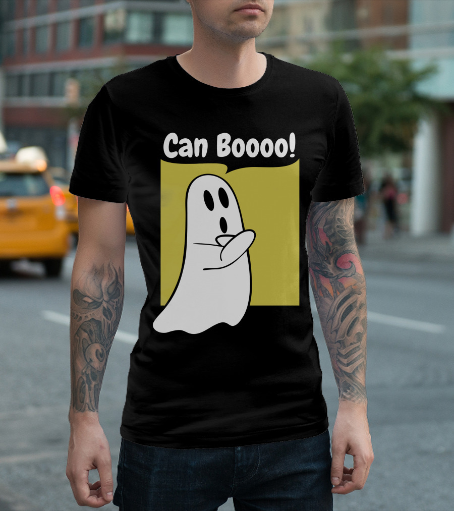 Can Boooo Ghost with Spooky Expressions T-Shirt