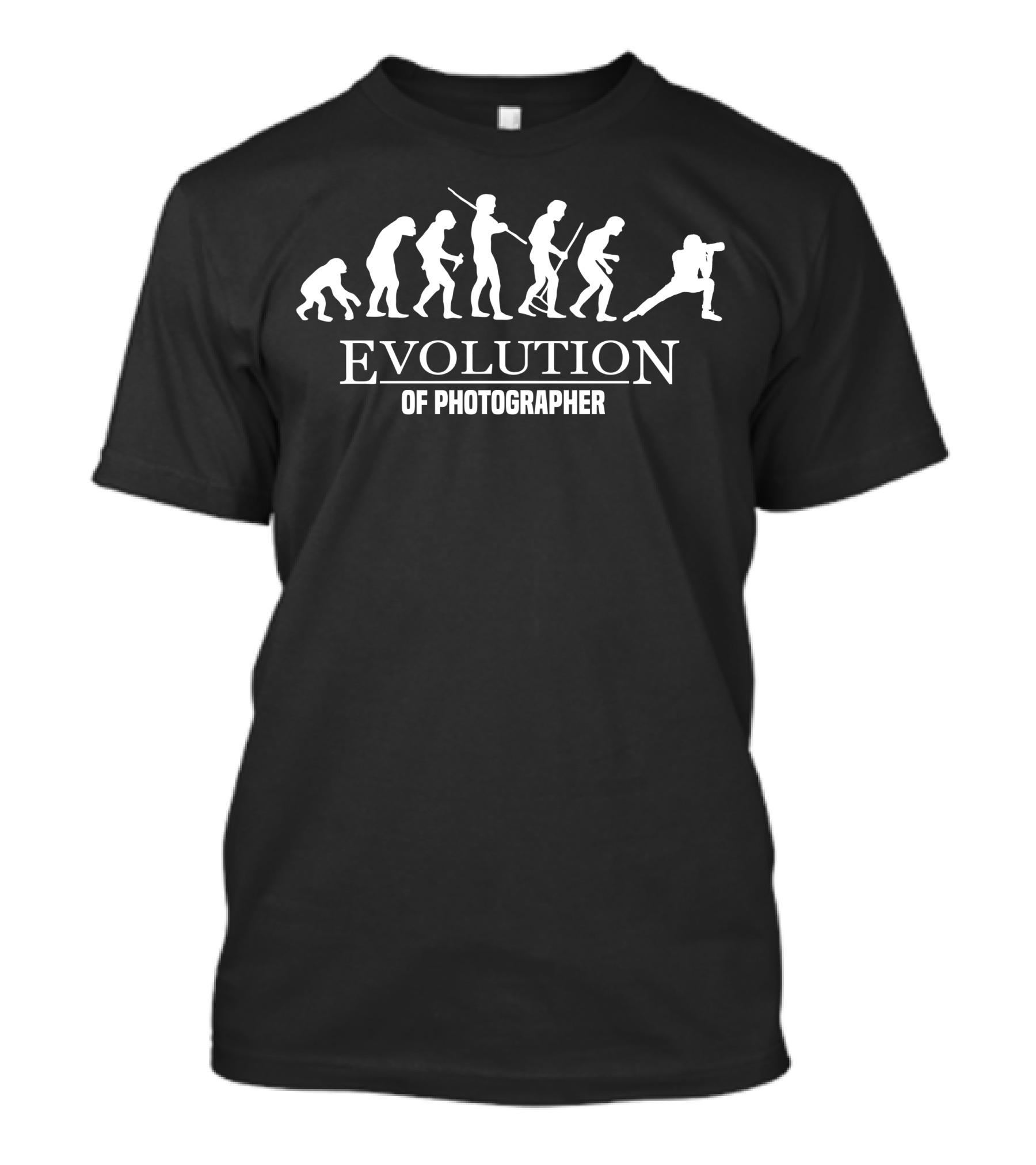 Evolution Of A Photographer From Ape To Camera Shooter T-Shirt
