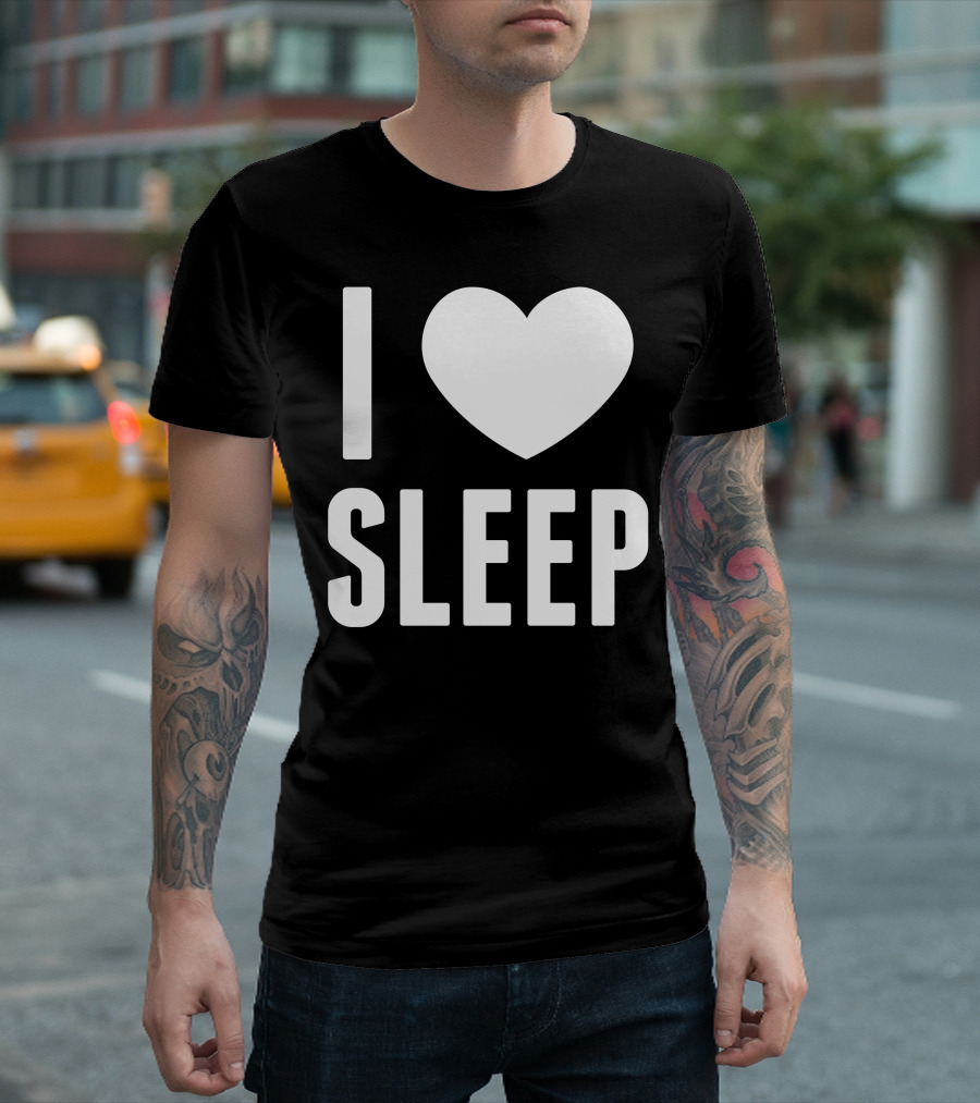 I Love Sleep Heart T-Shirt