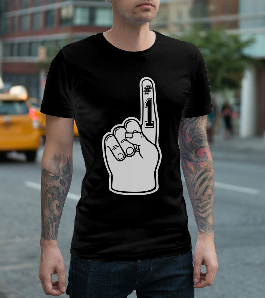 1 Foam Finger Hand Gesture T-Shirt