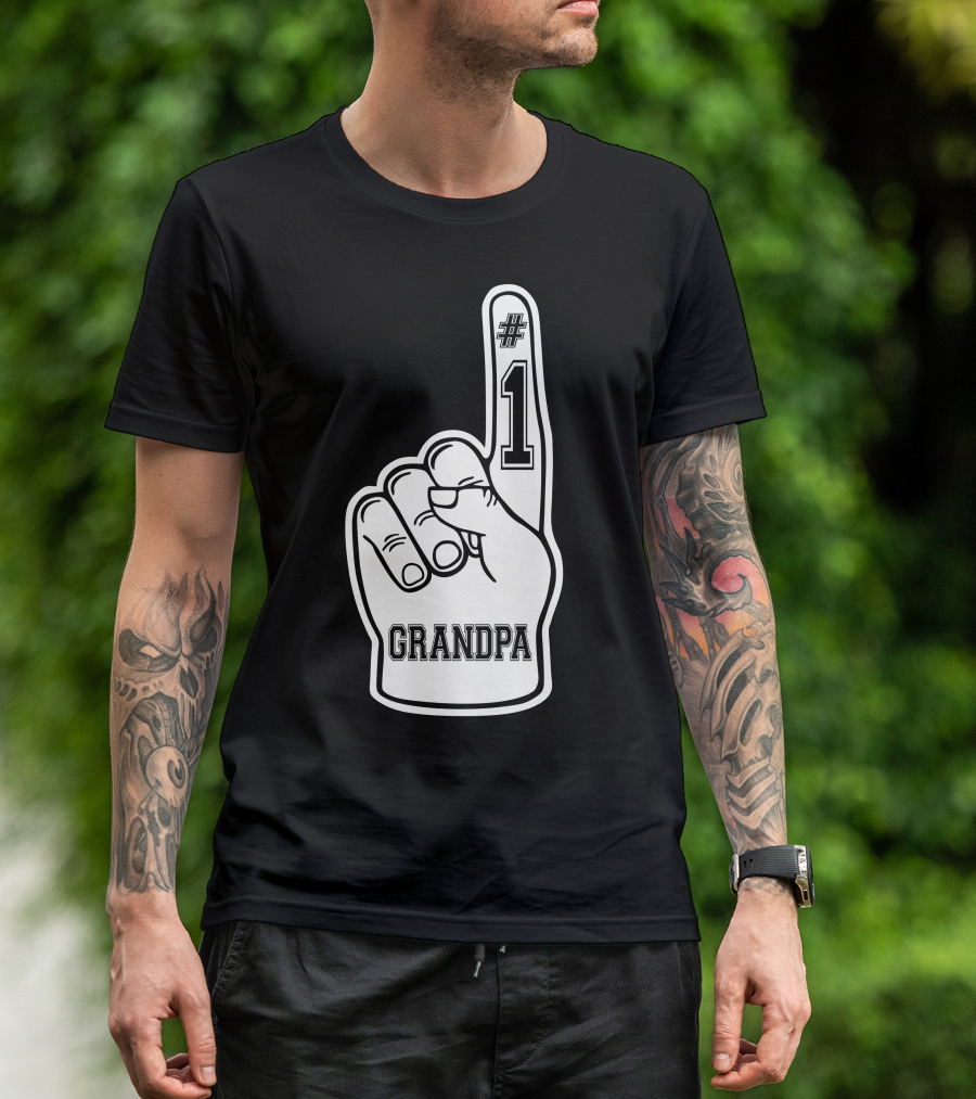 1 Grandpa Foam Finger T-Shirt