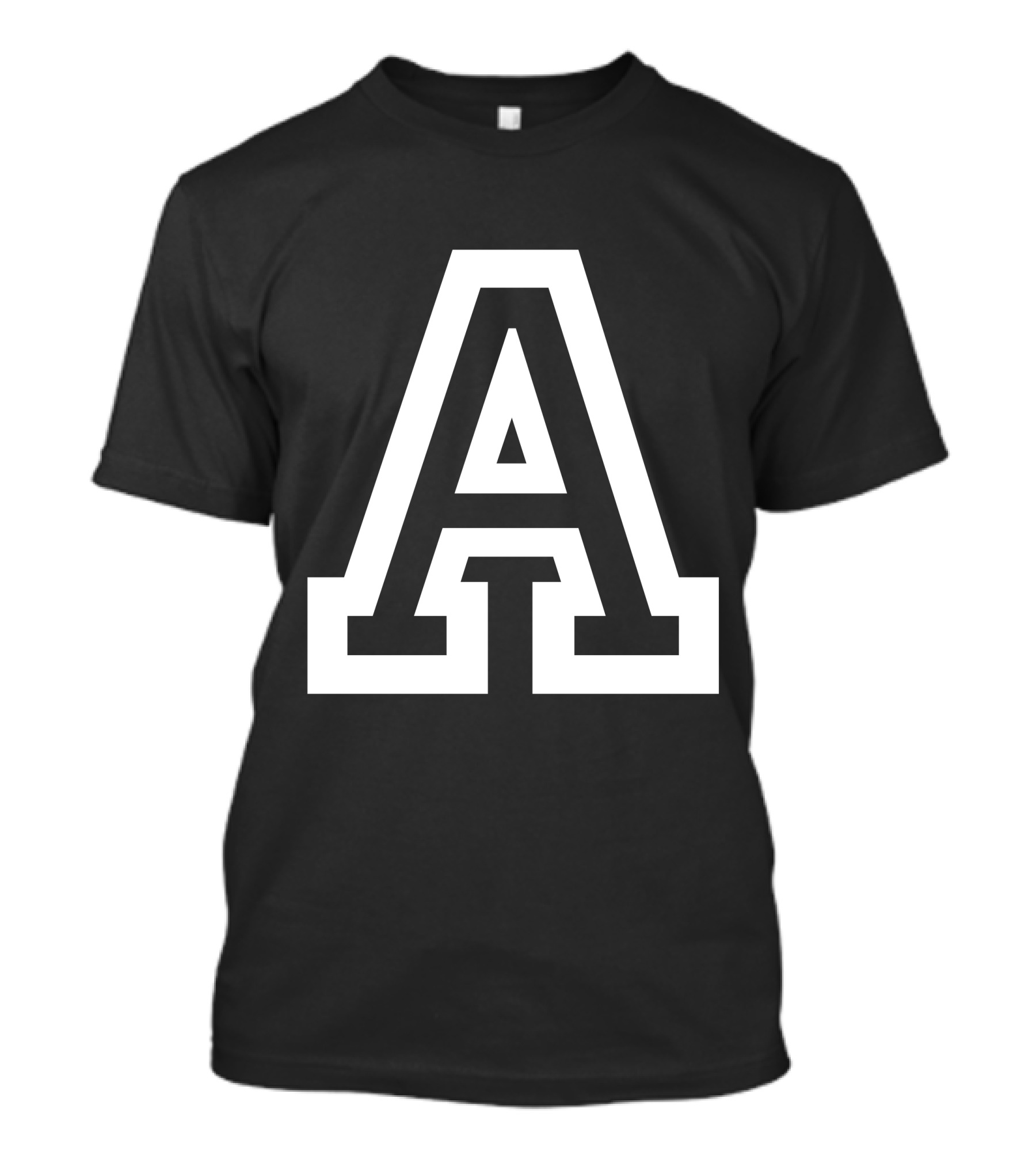 A Initial Name Block Letter T-Shirt