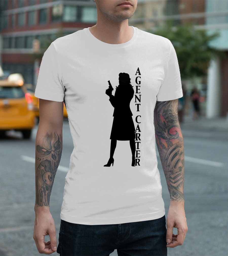 Agent Carter Shadow Figure Noir T-Shirt