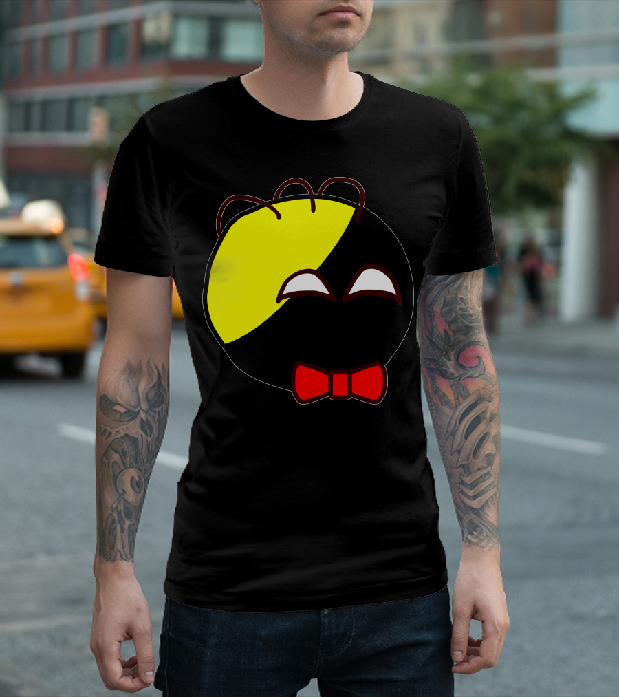 Anarchyball Ancap With Red Bow Tie Sticker Tucker Cartoon Face T-Shirt
