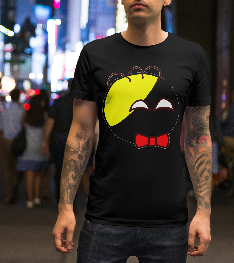 Anarchyball Ancap With Red Bow Tie Sticker Tucker Cartoon Face T-Shirt