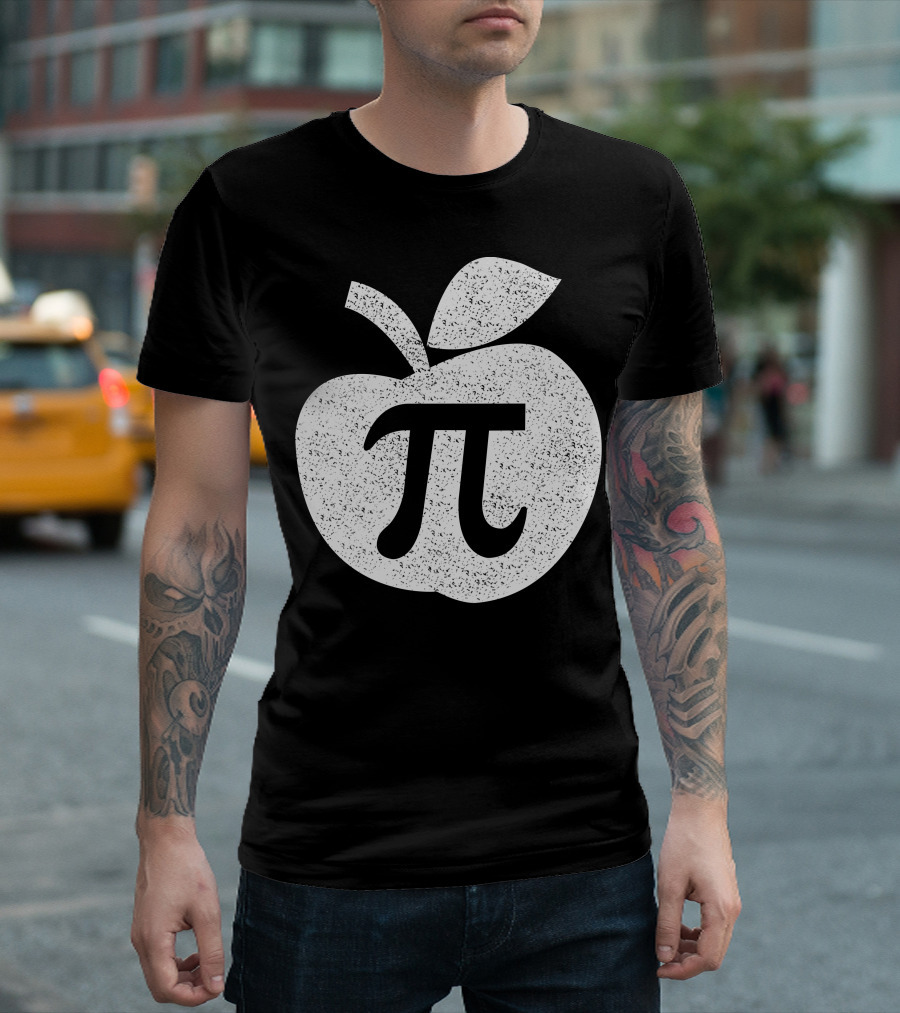 Apple Pi Symbol in Fruit Shape for Pi Day T-Shirt