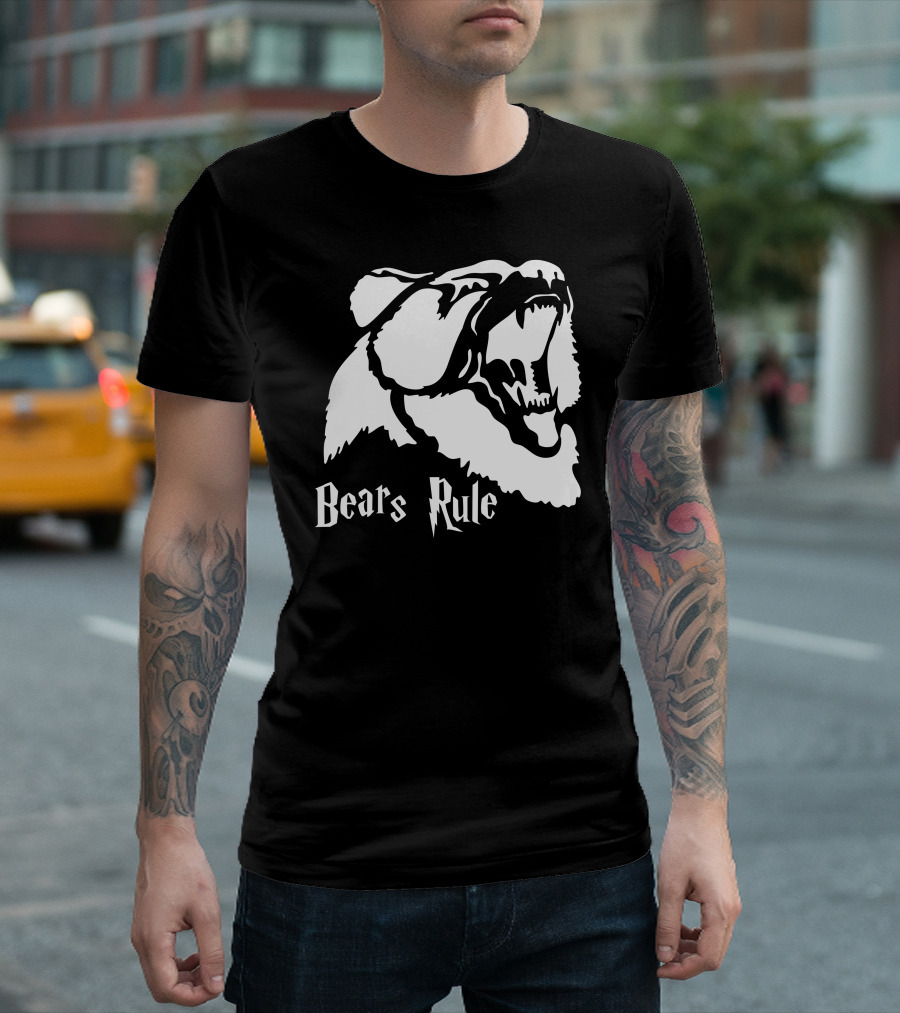 Bears Rule Roaring Bear Face T-Shirt