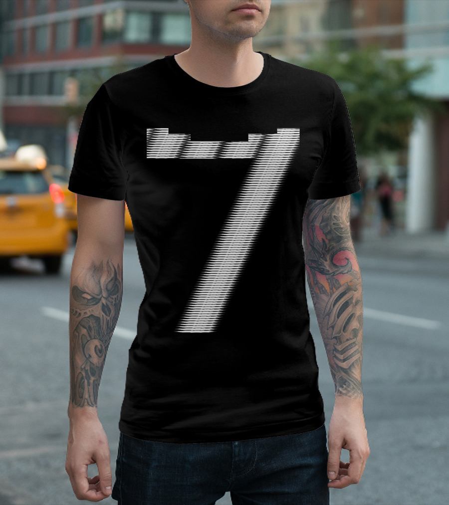 Bldg 7 Striped Numeric T-Shirt