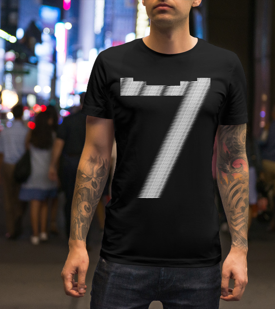 Bldg 7 Striped Numeric T-Shirt