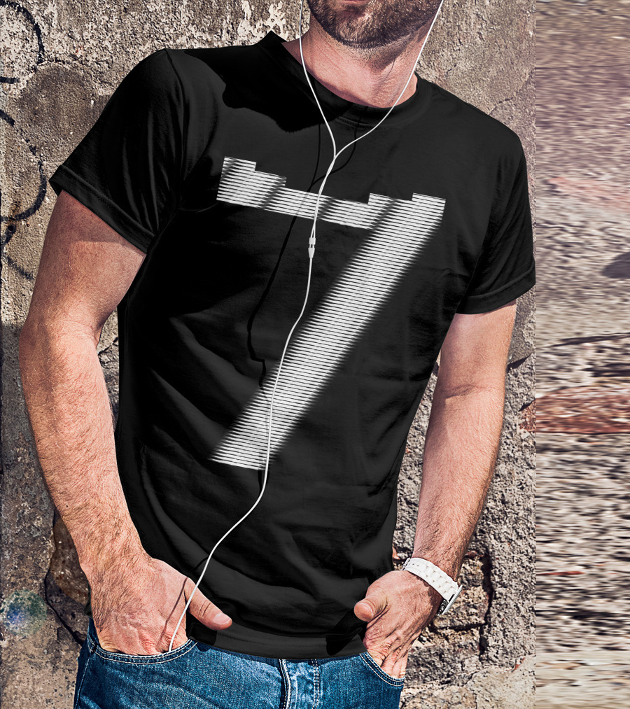 Bldg 7 Striped Numeric T-Shirt