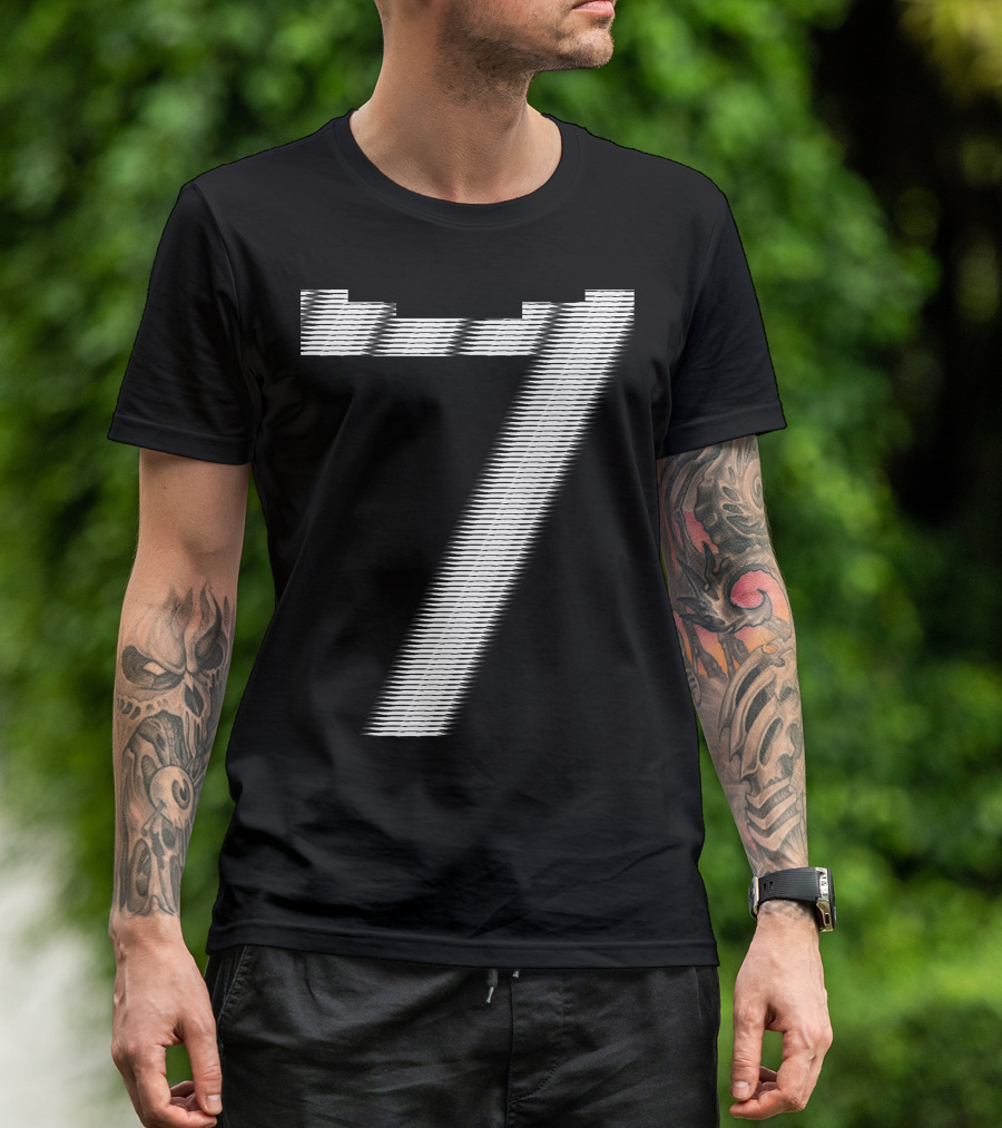 Bldg 7 Striped Numeric T-Shirt