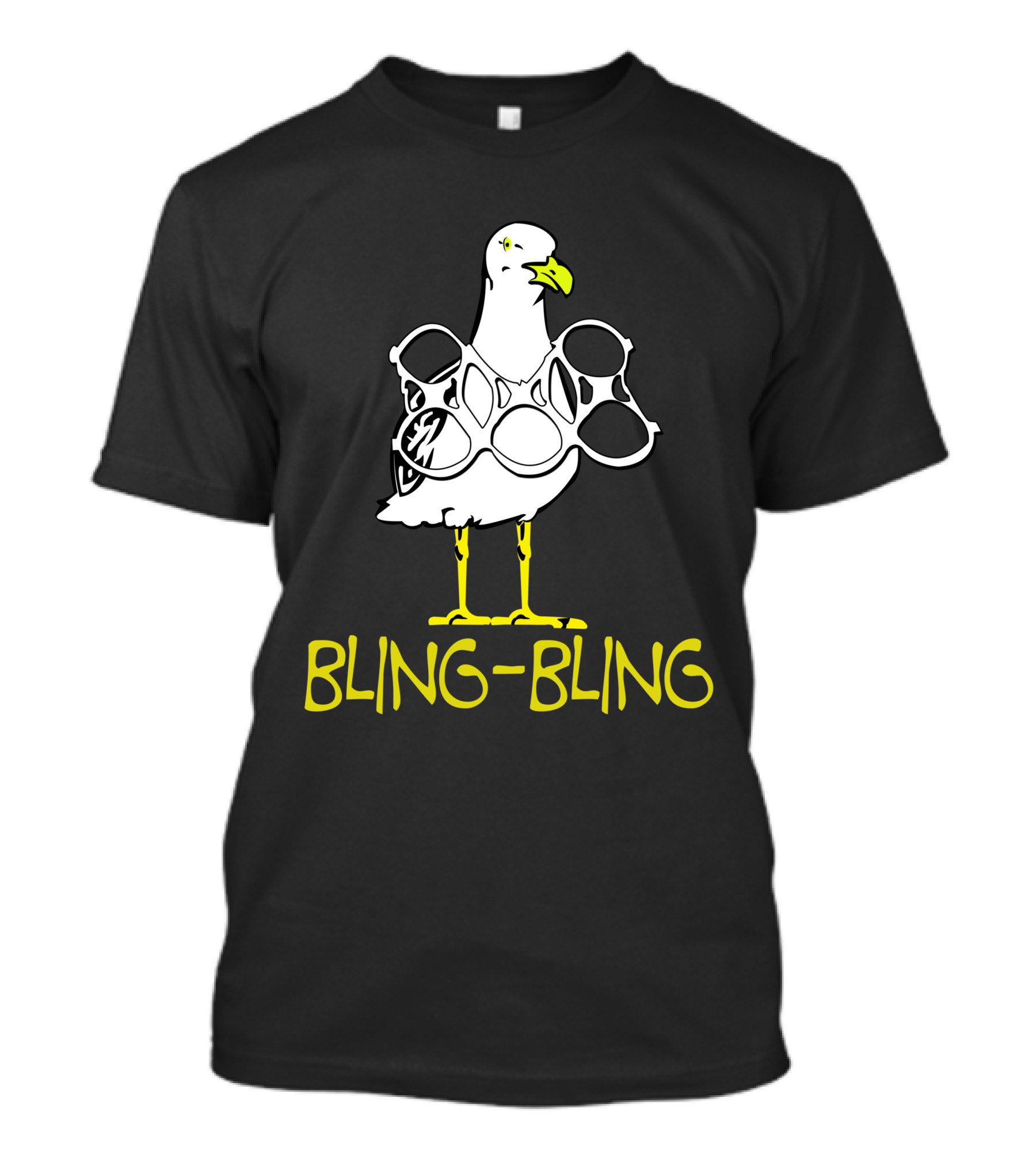 BLING-BLING Seagull With Six-Pack Rings T-Shirt