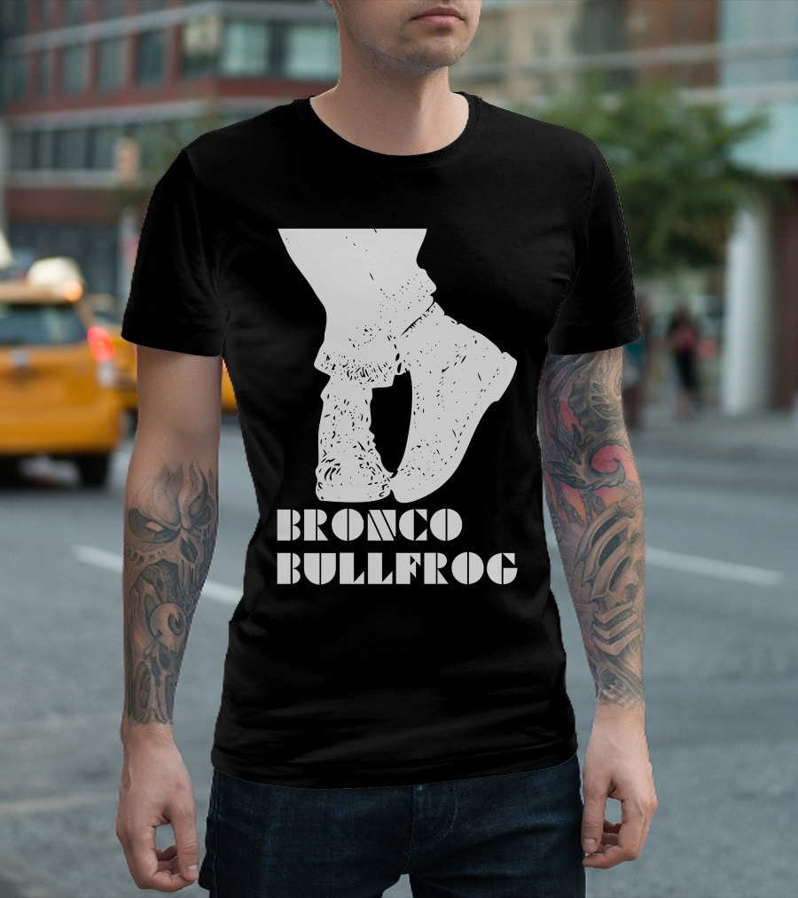 Bronco Bullfrog Classic British Cult Film Fashion Footwear T-Shirt