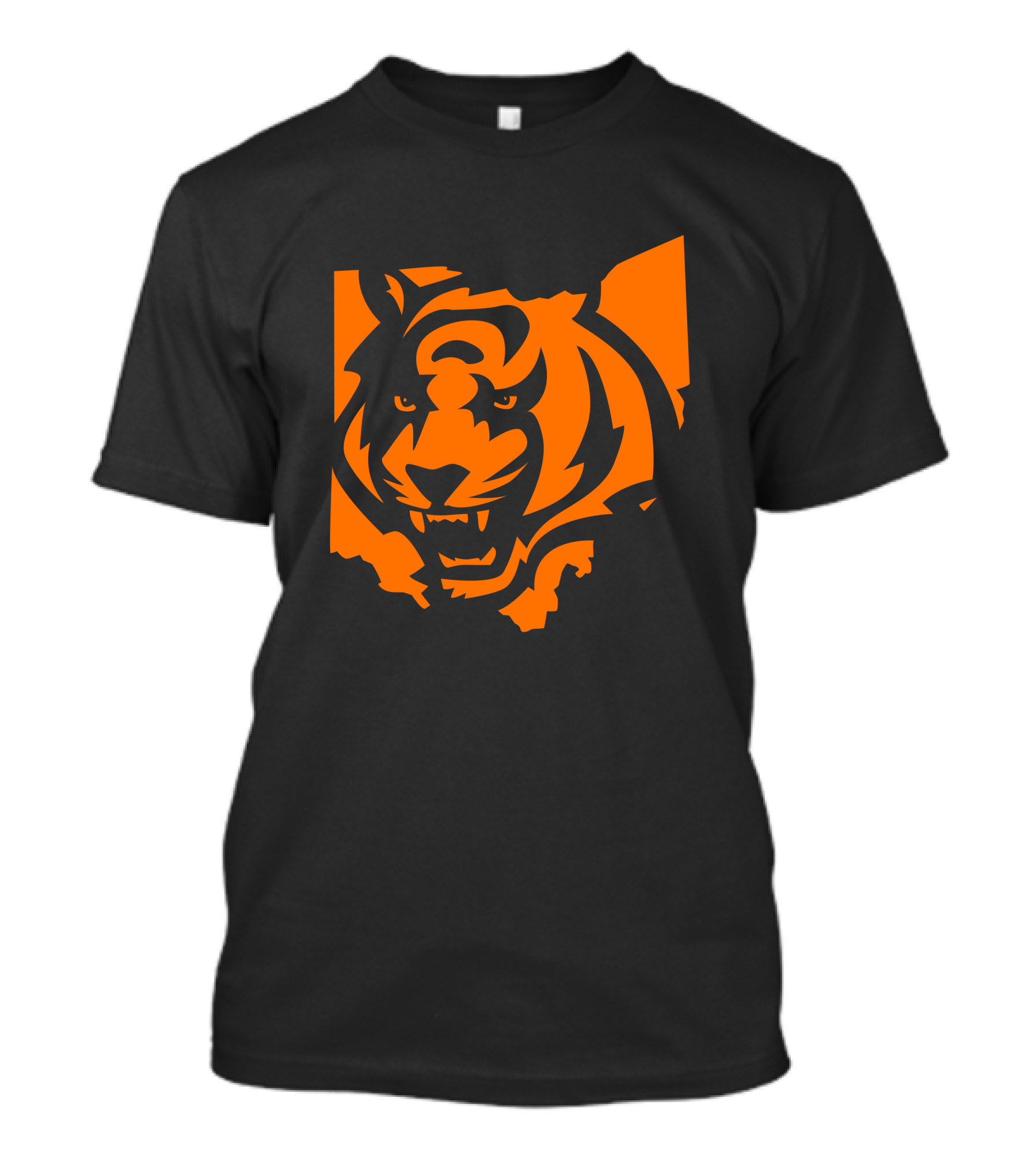 Cincinnati Bengals Tiger In Ohio State Shape T-Shirt