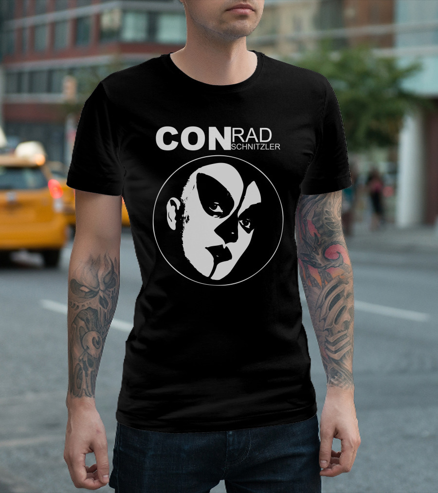 CONrad Schnitzler Black And White Face T-Shirt