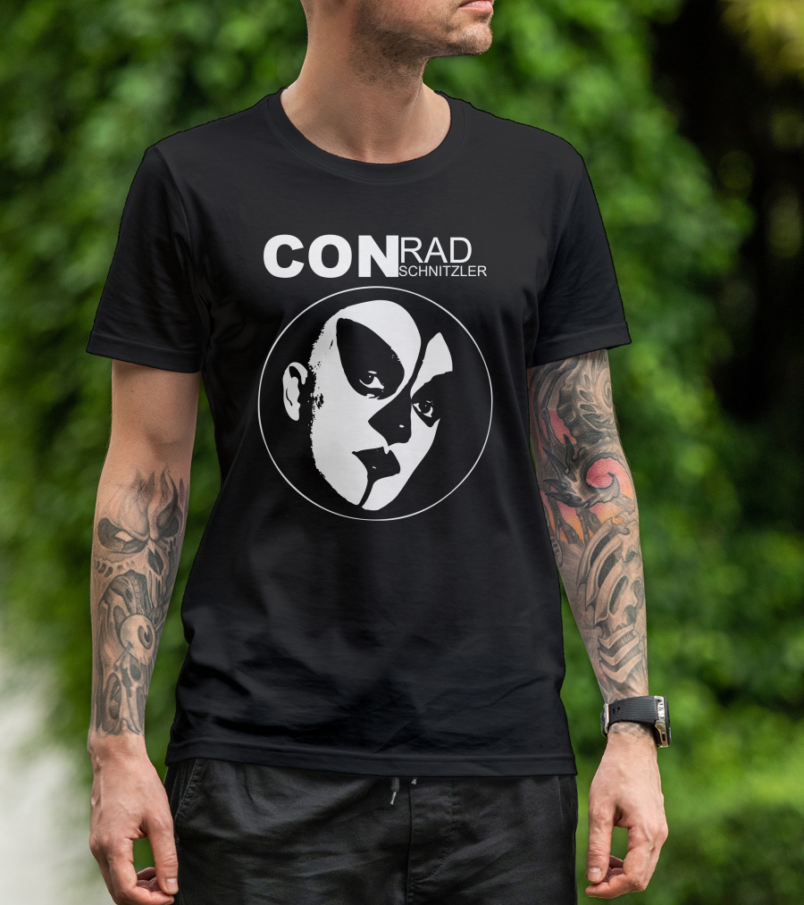 CONrad Schnitzler Black And White Face T-Shirt