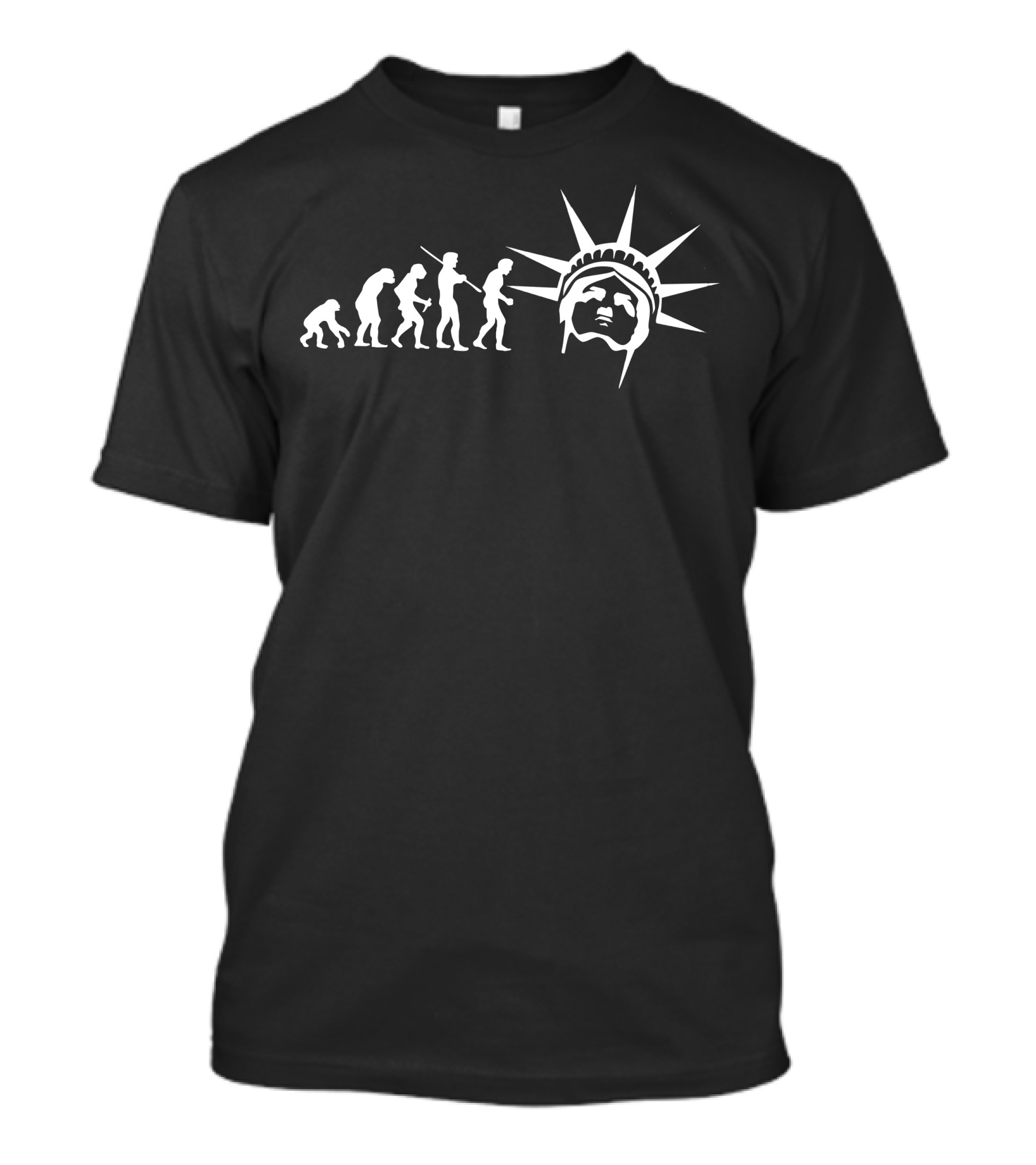Evolution Of Humanity Statue Of Liberty Planet Of The Apes T-Shirt
