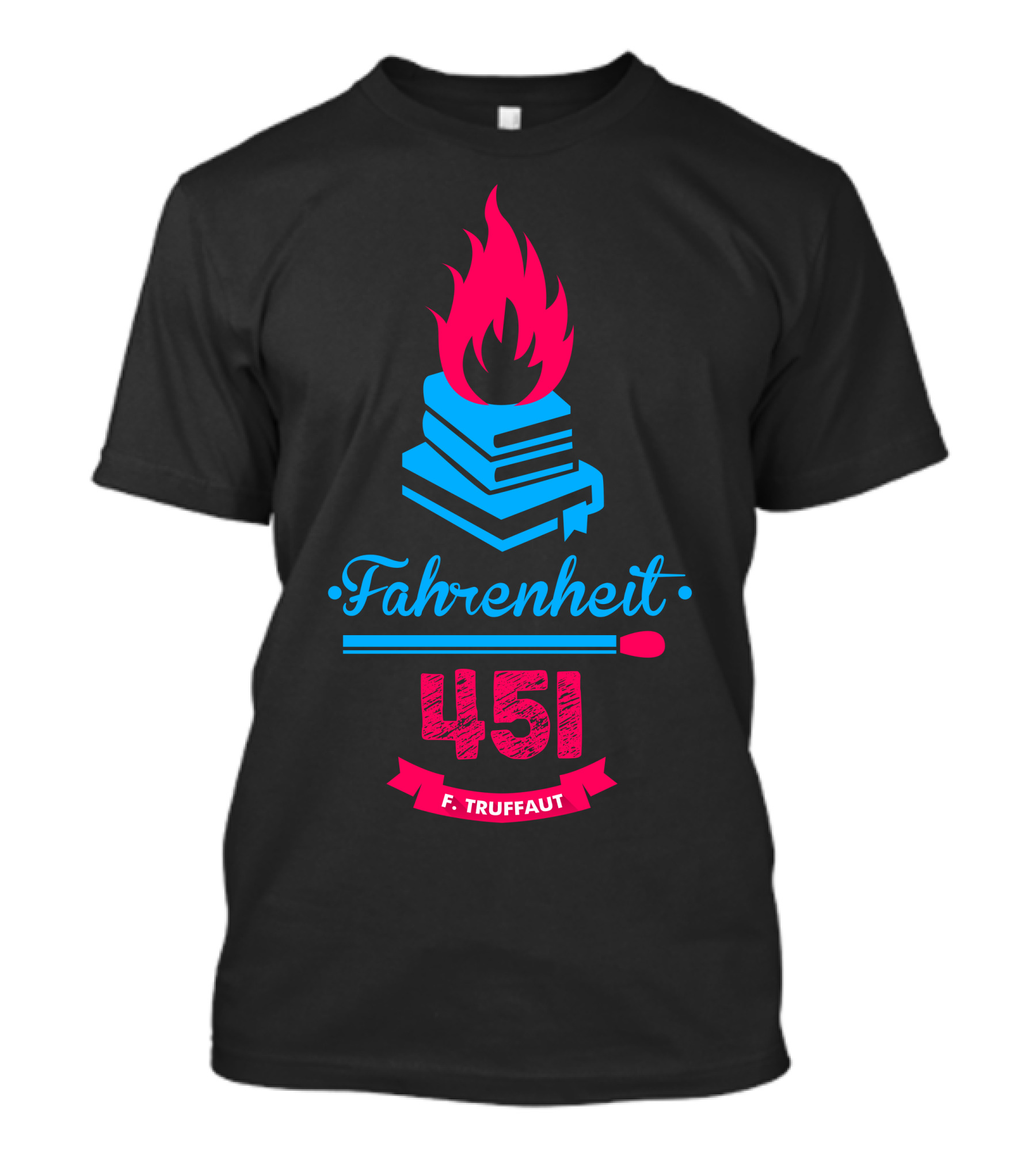 Fahrenheit 451 Burning Books F Truffaut T-Shirt