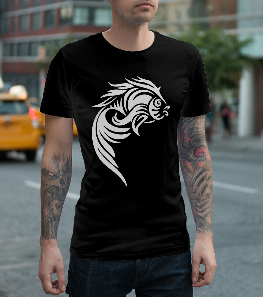 Goldfish Tribal Tattoo T-Shirt