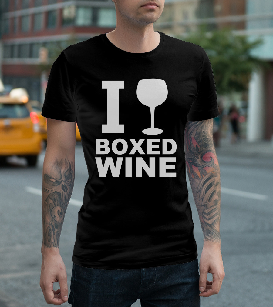 I Love Boxed Wine Glass T-Shirt