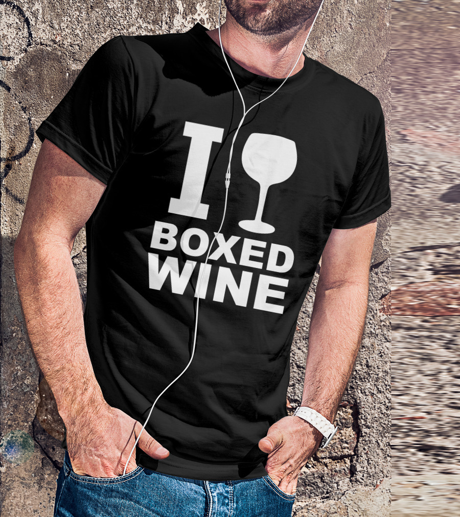 I Love Boxed Wine Glass T-Shirt
