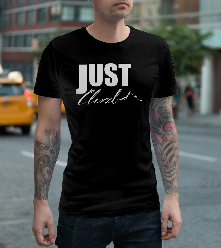 JUST CLIMB Mountains Adventure T-Shirt