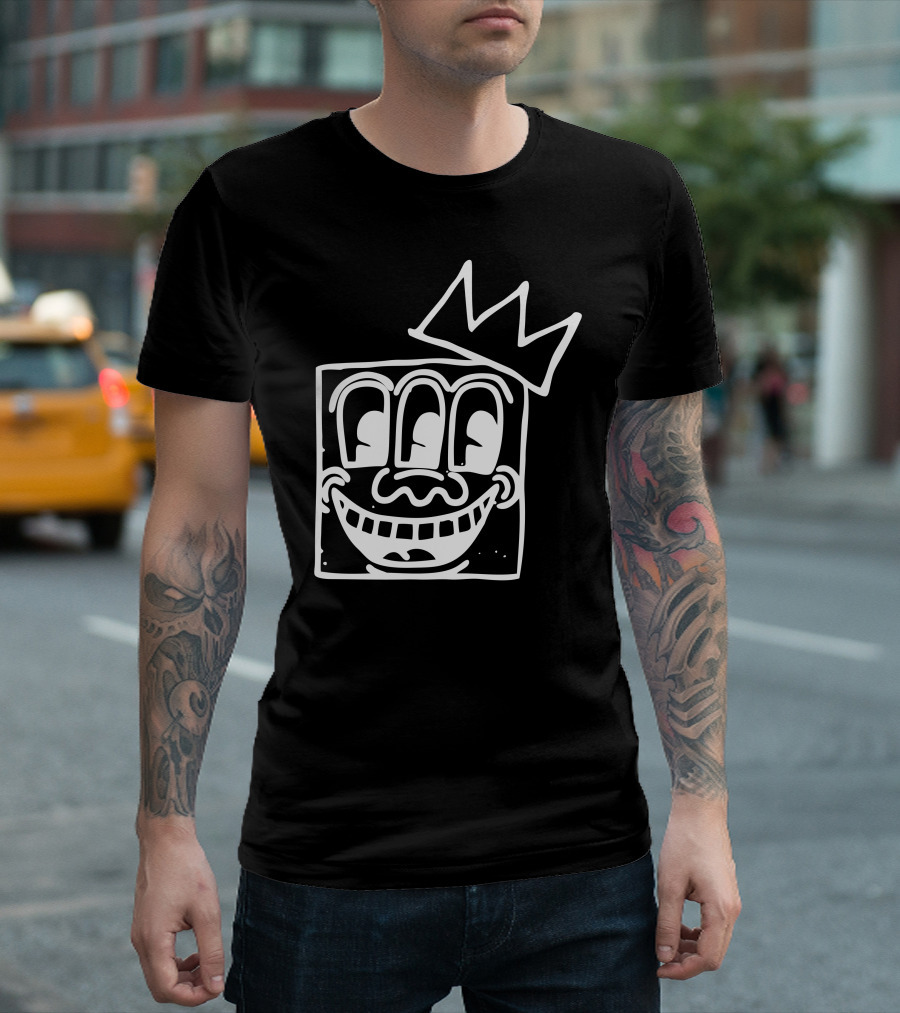 Keith Haring Three-Eyed Smiling Box with Crown T-Shirt
