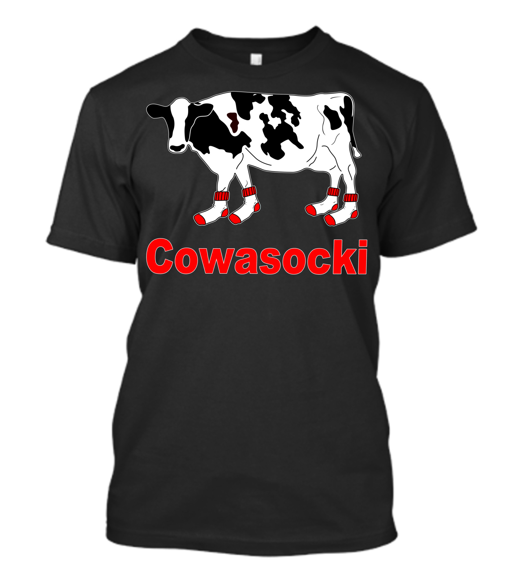 Cowasocki Milk Cow In Socks T-Shirt