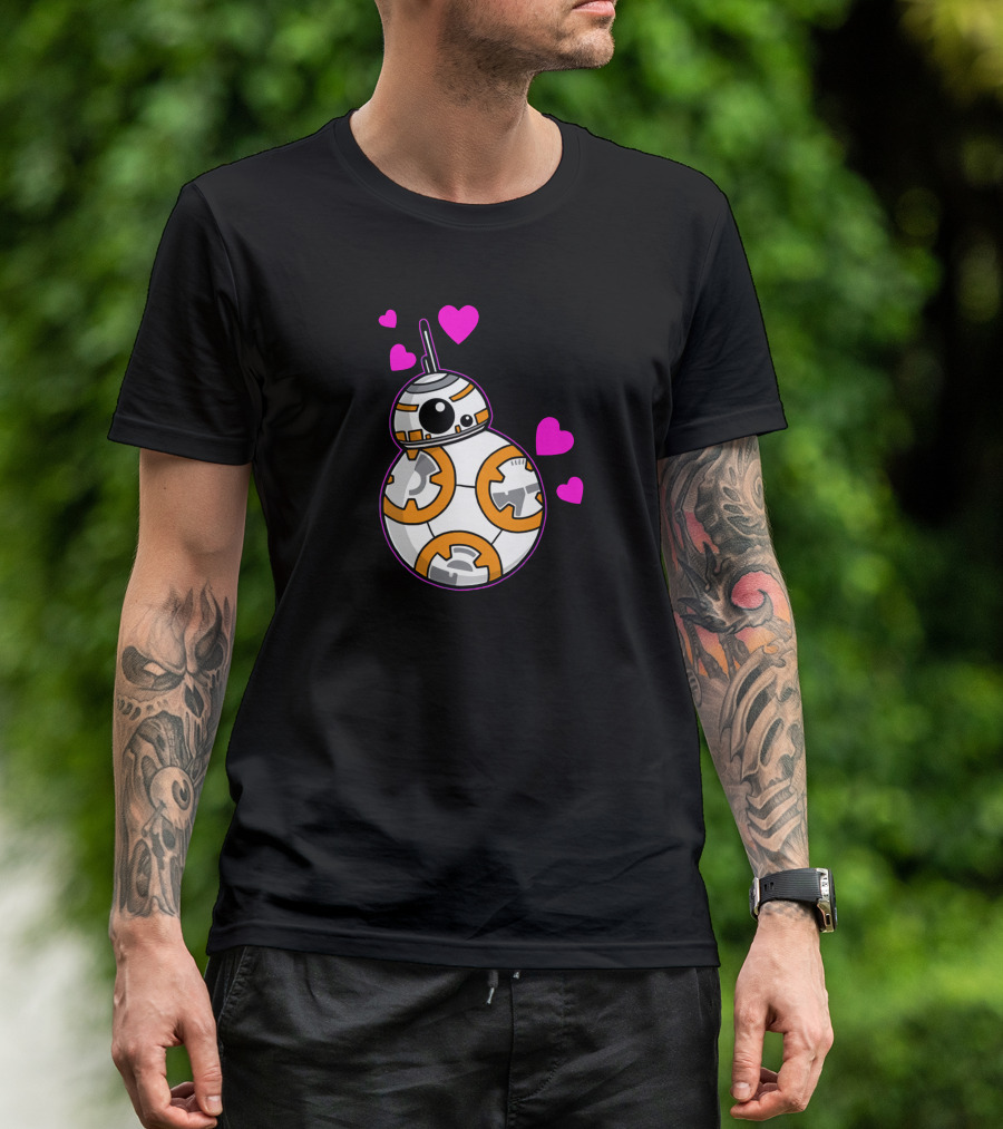 BB-8 Love With Hearts T-Shirt