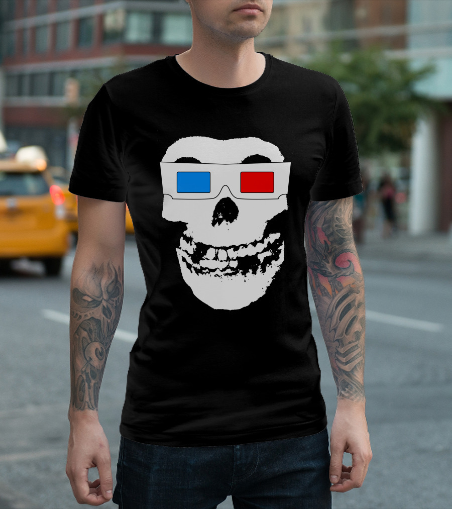 Misfits Crimson Ghost 3D Glasses T-Shirt