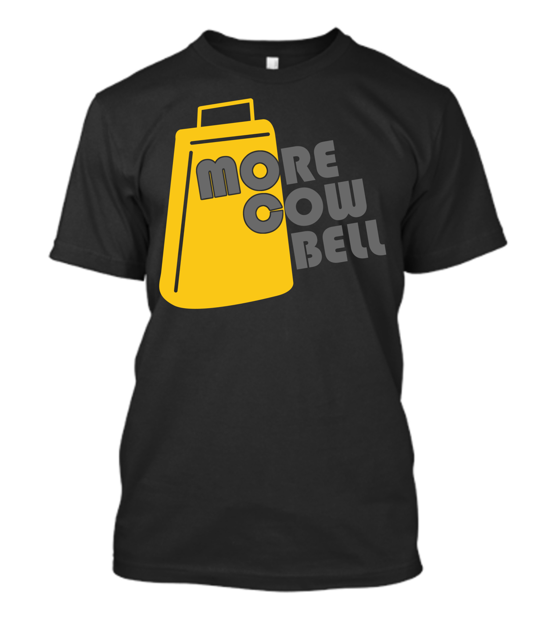 More Cowbell Classic Music Reference Yellow Cowbell T-Shirt