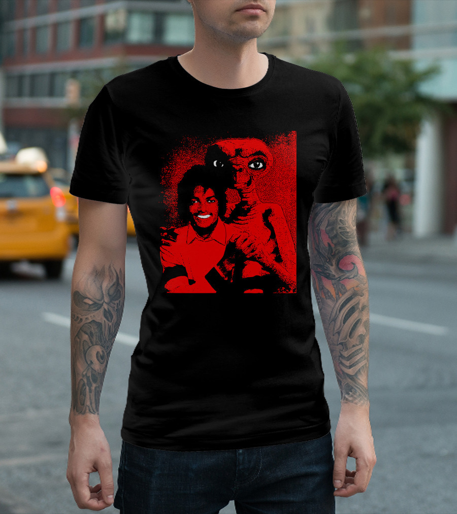 Mothership Alien Vs Predator E.T. and Human Red T-Shirt