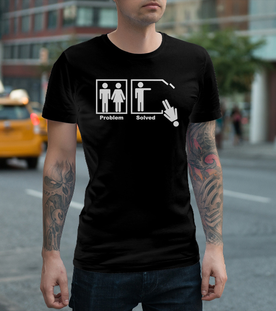Problem Solved Iconic Stick Figure Solution T-Shirt