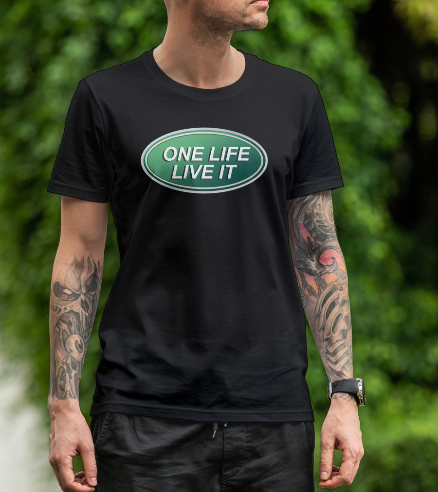 ONE LIFE LIVE IT Green Oval T-Shirt