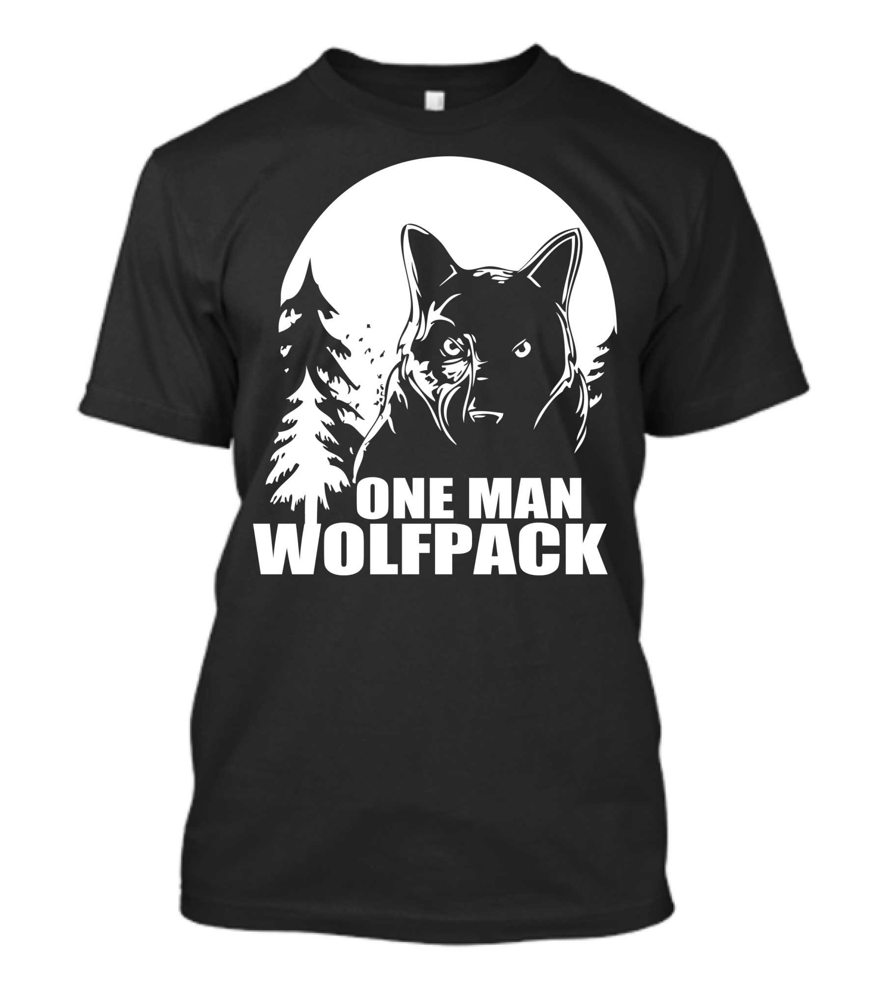 One Man Wolfpack Moonlit Forest Wolf T-Shirt