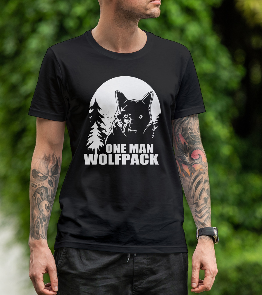 One Man Wolfpack Moonlit Forest Wolf T-Shirt