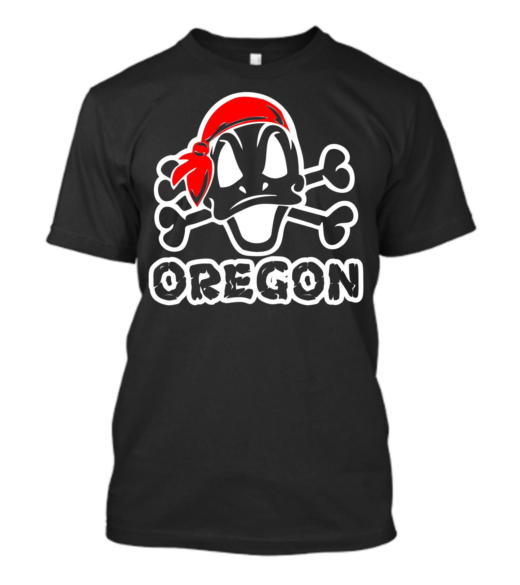 Oregon Ducks Pirate Skull And Crossbones T-Shirt