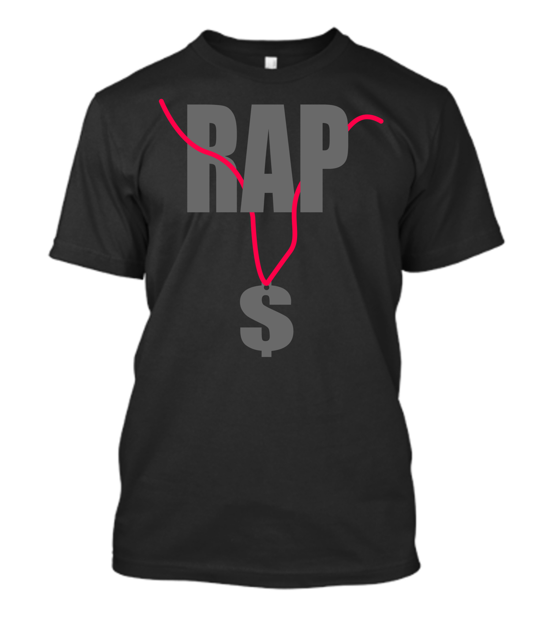 RAP Hip Hop Music Dollar Sign Necklace T-Shirt