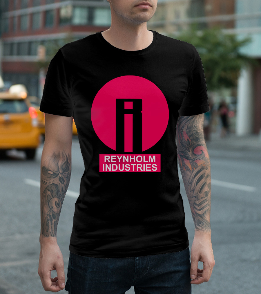 Reynholm Industries IT Crowd Logo Pink Circle T-Shirt