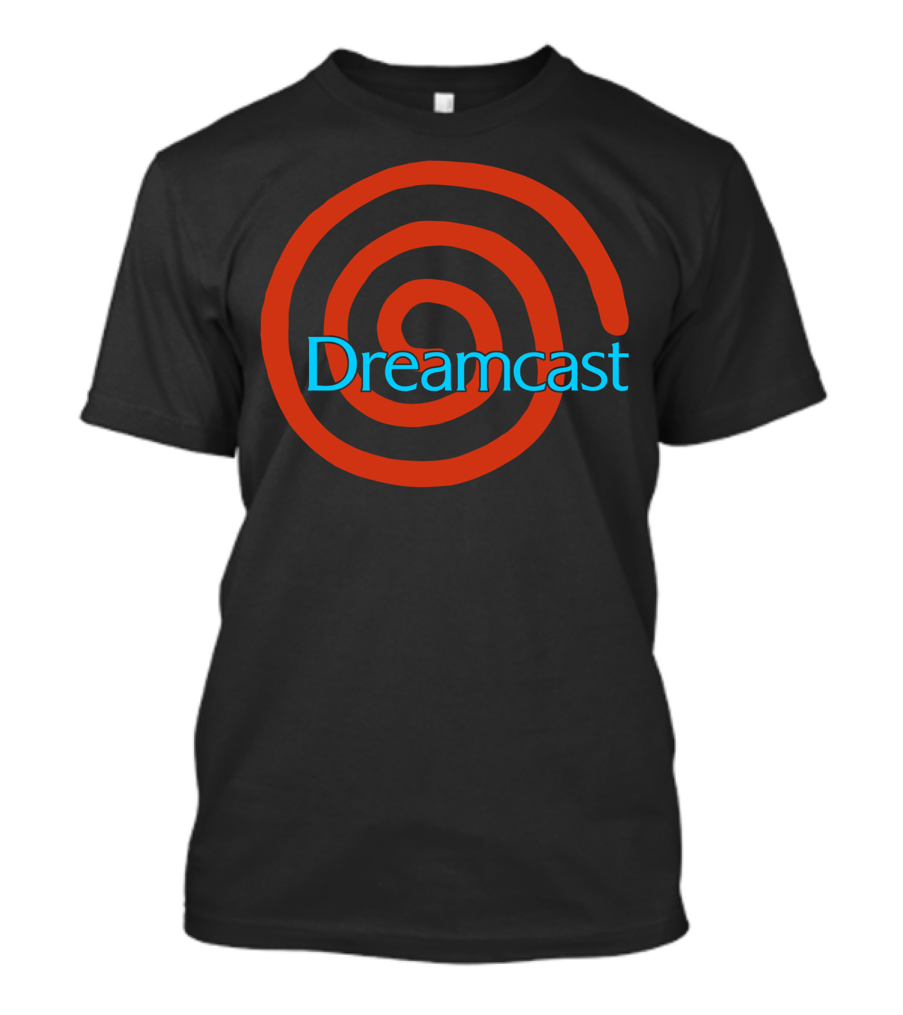 Dreamcast Red Spiral Icon With Blue Text T-Shirt