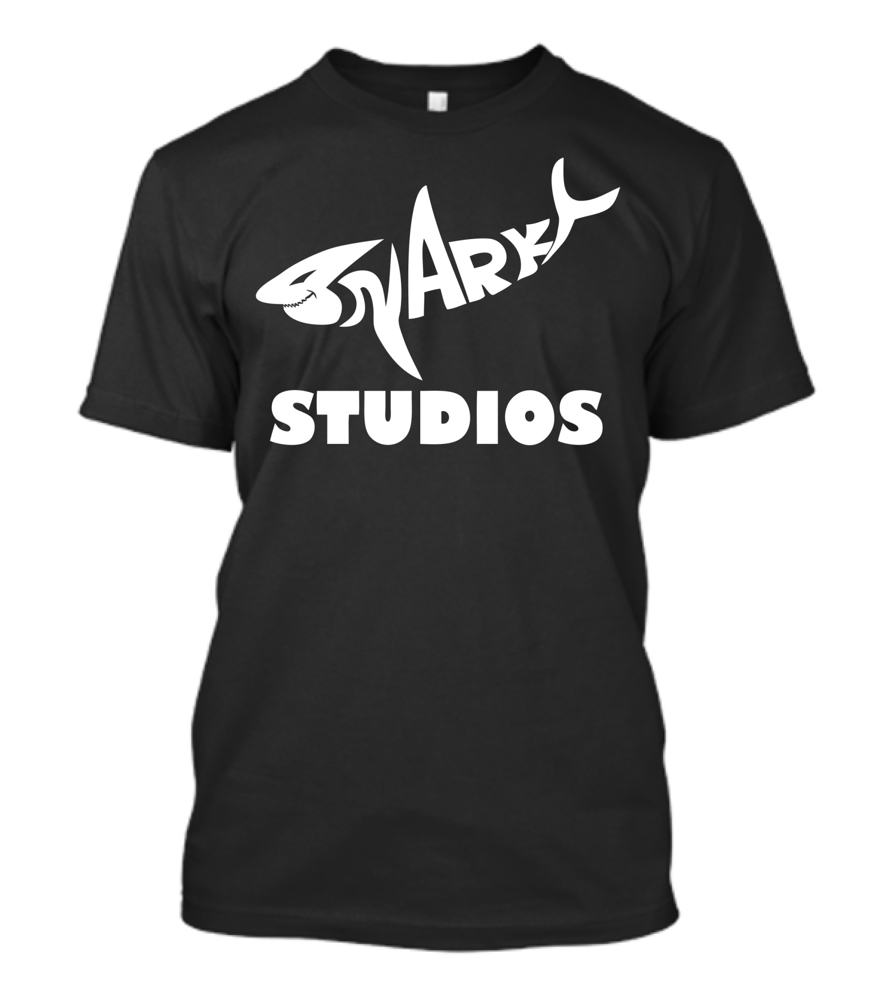 Shark Studios Logo With Shark Shaped Text T-Shirt